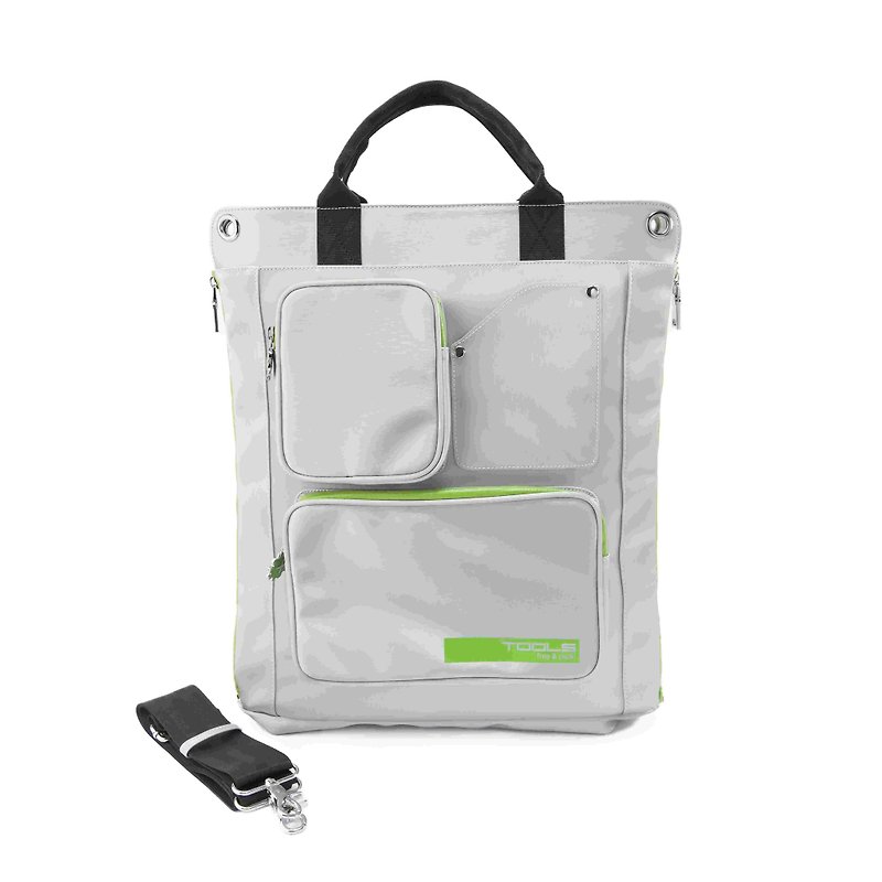 Tools Tottur bag::Water repellent:: Hairline:: Large capacity #银绿140101 - Backpacks - Waterproof Material Silver