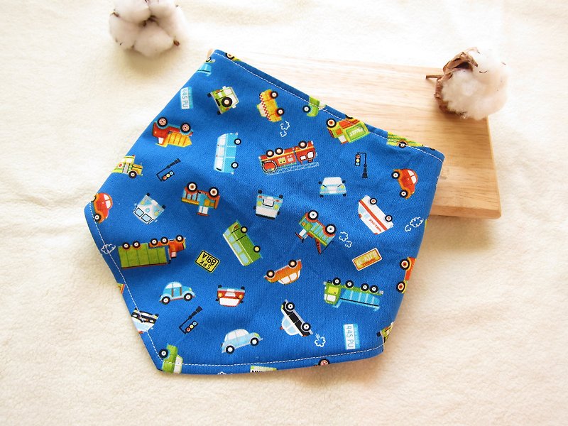 Cars, trucks, a large collection - the baby cotton bandage, bibs, scarves - Bibs - Other Materials Blue