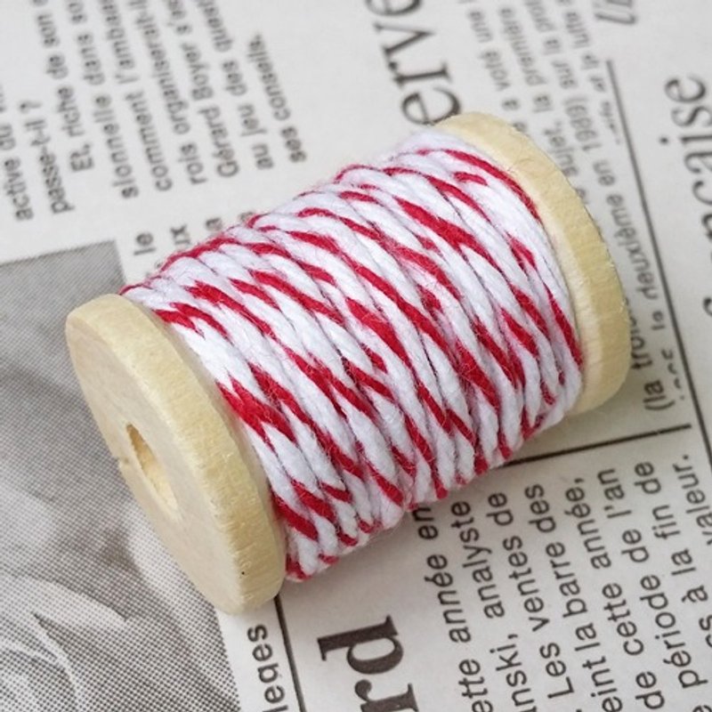 美國進口 Divine Twine 雙色棉線-木軸分裝【Cherry】 - 包裝材料/包裝紙 - 棉．麻 紅色
