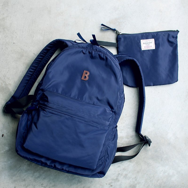 BAGCOM - 後背包/書包 - 其他材質 藍色
