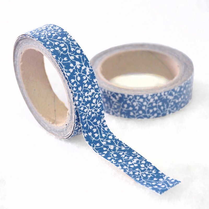 Cloth tape - along vine plant totem [Blue] - Washi Tape - Other Materials Blue