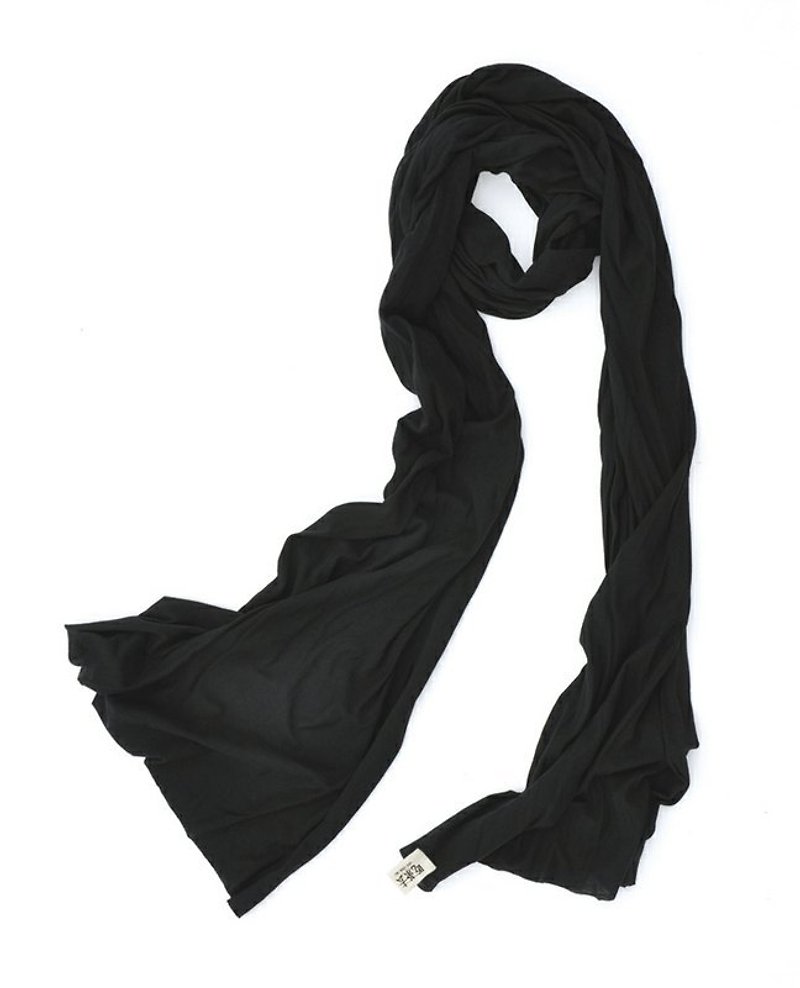 Explications original brand spring and autumn | Black | cotton solid color scarves - Scarves - Other Materials Black