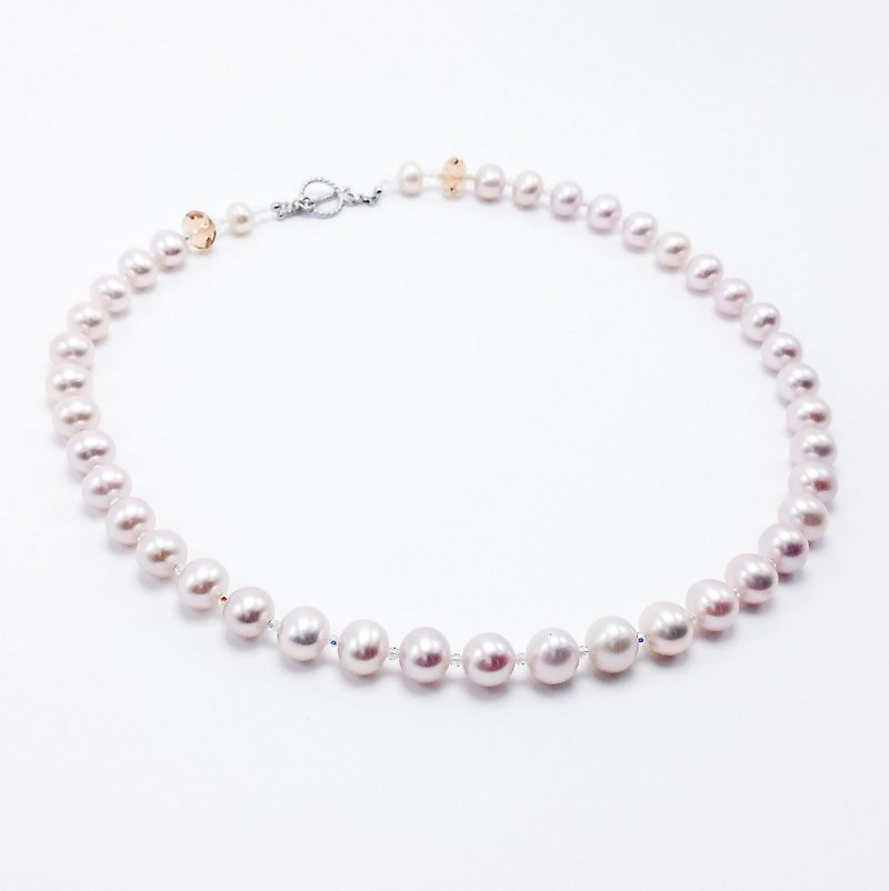 Princess Fancy Pink: Necklace of Pink Fresh Water Pearls  - Necklaces - Gemstone Pink