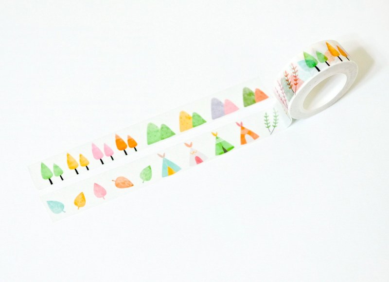 Small landscapes and paper tape - Washi Tape - Paper White