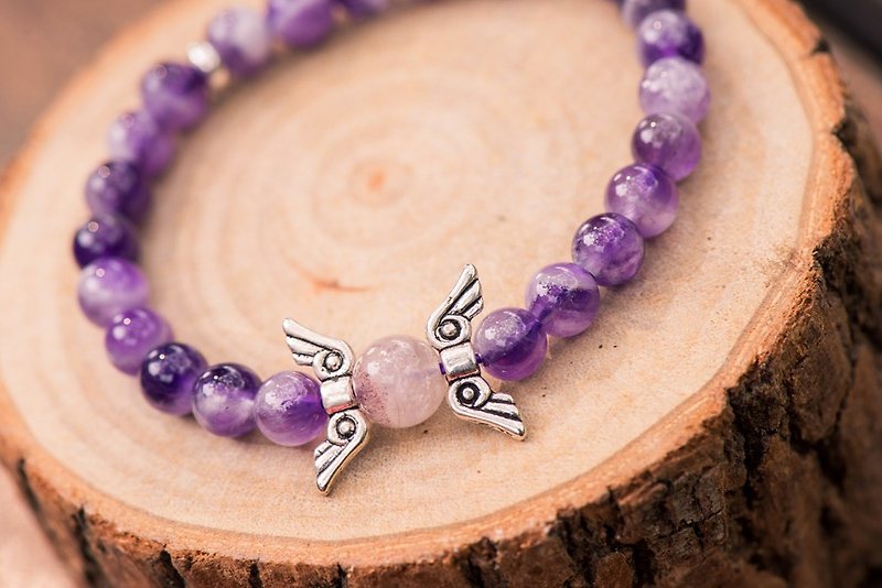 [Woody'sHandmade] wisdom. Dream Amethyst single bracelets (B section). - Bracelets - Other Materials Purple