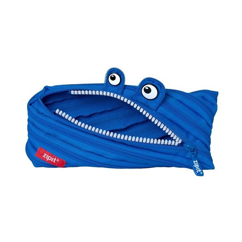 Zipit Monster Zipper Bag (Medium) - Blue - กระเป๋าเครื่องสำอาง - วัสดุอื่นๆ สีน้ำเงิน