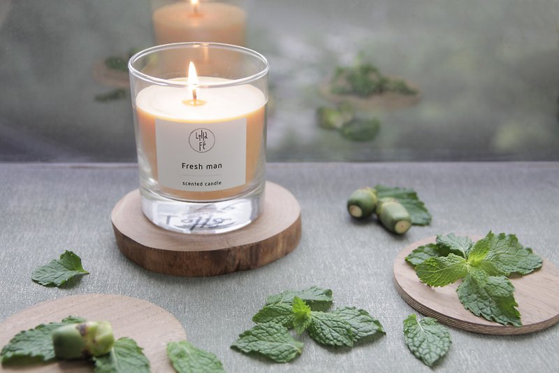 Scent candle【 Fresh man 】Scent candle - Candles & Candle Holders - Other Materials Green