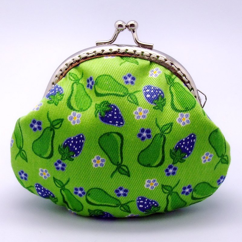 Small clutch / Coin purse (S-237) - กระเป๋าใส่เหรียญ - ผ้าฝ้าย/ผ้าลินิน สีเขียว