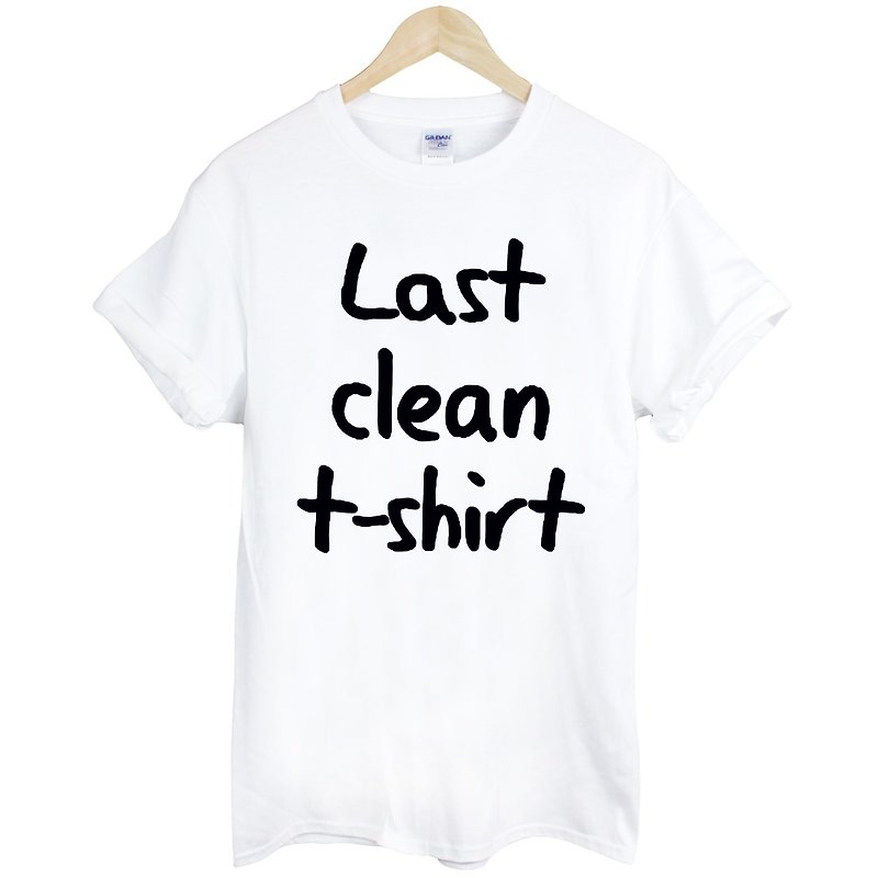 LAST CLEAN T-SHIRT #3 short-sleeved T-shirt -2 colors The last clean T-shirt Wen Qing art design fashionable text fashion - เสื้อยืดผู้ชาย - วัสดุอื่นๆ หลากหลายสี