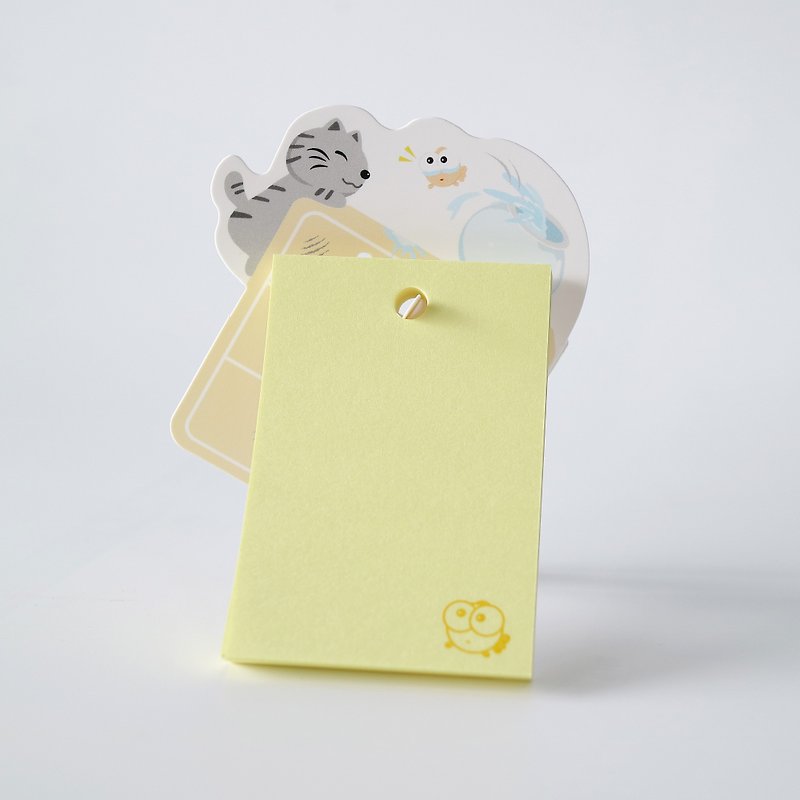 【OSHI】New Memo Hanger-Cat Home Alone - กระดาษโน้ต - พลาสติก สีเทา