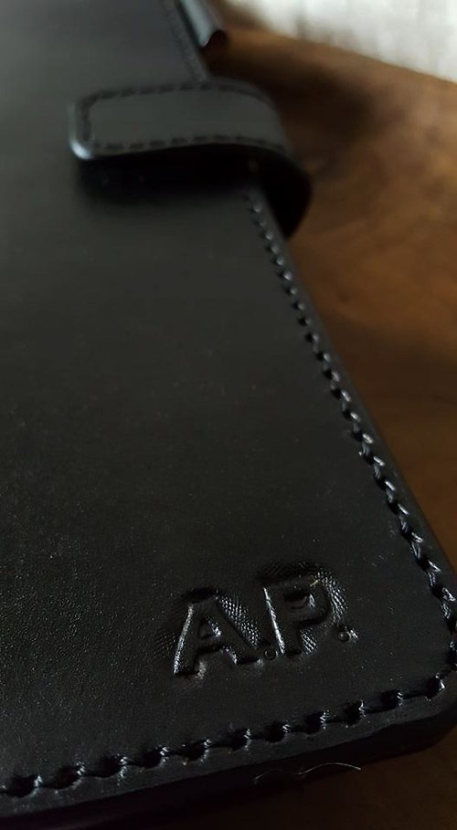 企夢想皮革帆布所 專屬客製 B5 26孔黑色純牛皮萬用手冊 (訂做情人、生日送禮)