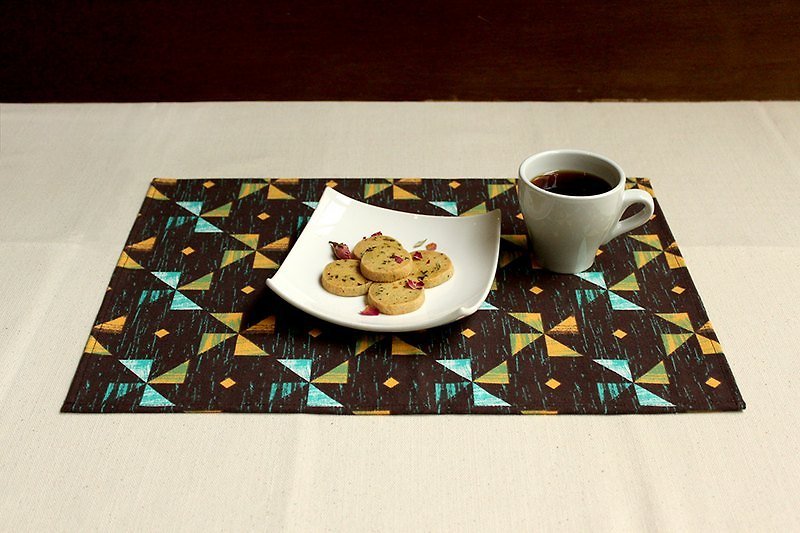 秋冬季節企劃「餐桌」系列-拼木紋/單面餐墊 - 其他 - 其他材質 咖啡色