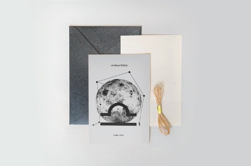 Constellation / Planet Series - Libra | Venus - Cards / Postcards - การ์ด/โปสการ์ด - กระดาษ สีดำ