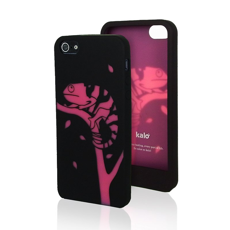 Kalo Carel Creative iPhoneSE / 5 / 5S Universal temperature change Silicone Case - Purple chameleon - อื่นๆ - ซิลิคอน สีดำ