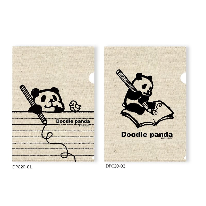 //Doodle Panda//日本 塗鴉熊貓 [ L夾 ]輕鬆記事 生活小幫手 文具手帳 - 便條紙/memo紙 - 紙 多色