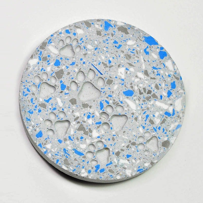 << Terrazzo colorful small footprint, coasters, footprints >> - Coasters - Other Materials 