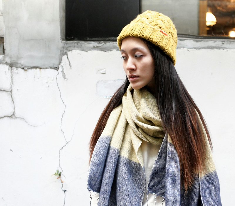 OMAKE 尼泊爾條紋毛圍巾 - Scarves - Cotton & Hemp Multicolor