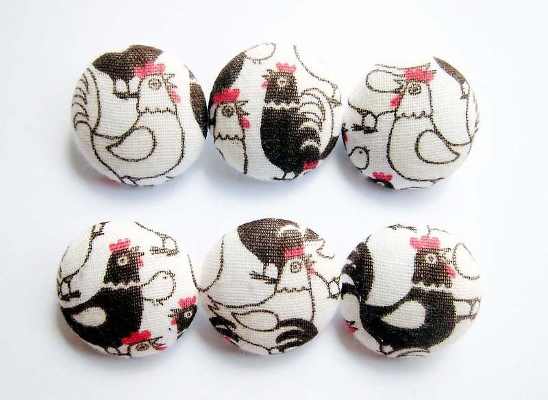 Cloth Button Button Knitting Sewing Handmade Material Big Rooster DIY Material - Knitting, Embroidery, Felted Wool & Sewing - Cotton & Hemp Multicolor
