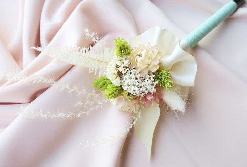 ▫One spendthrift ▫ light Pastoral dried flowers dried flower wedding signature pen - ตกแต่งต้นไม้ - พืช/ดอกไม้ 