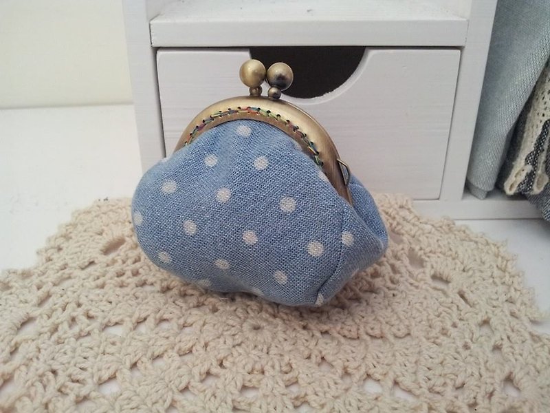 Tannins little pumpkin mouth gold package (6cm) - Coin Purses - Other Materials Blue