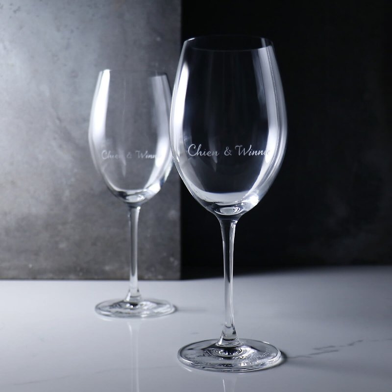 (One pair) 470cc【Lucaris Crystal Bangkok Series】Love Witness Marriage Red Wine Pair Glasses - Bar Glasses & Drinkware - Glass 