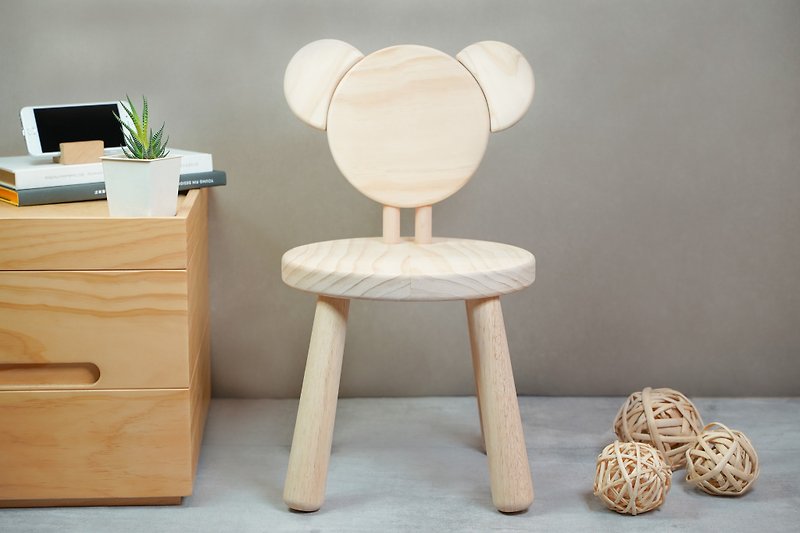 くまの椅子 - 置物 - 木製 ブラウン