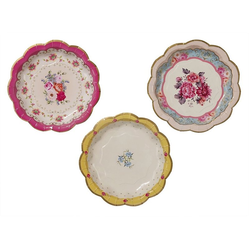 "Wonderful taste § paper plate" British Talking Tables Party Supplies - Small Plates & Saucers - Paper Multicolor
