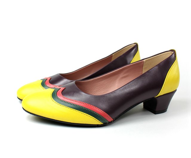 Yellow on sale oxford heels