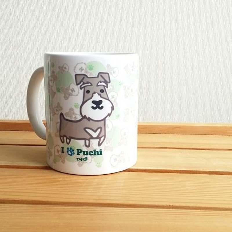 1212 Fun Design Mug-I love Schnauzer - Mugs - Porcelain Green