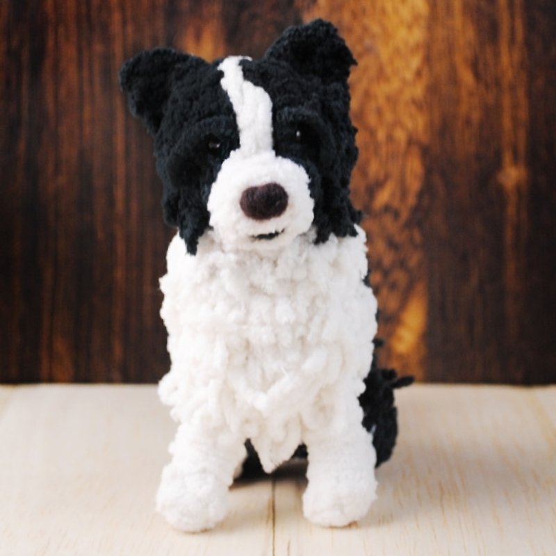 15cm pet cloned [feiwa Fei handmade baby doll pet border collie] (welcome to build your dog) - อื่นๆ - วัสดุอื่นๆ สีดำ