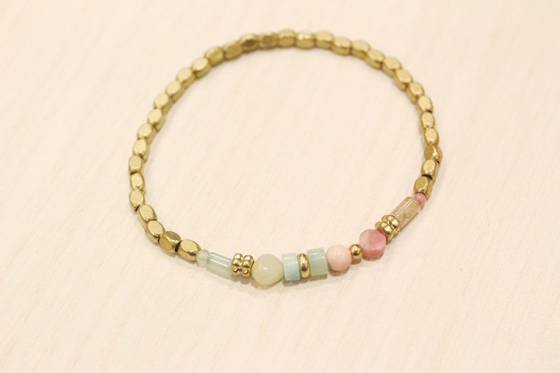 Hand in Hand 翠玉-多拿滋 手環 (0242) - Bracelets - Gemstone Green