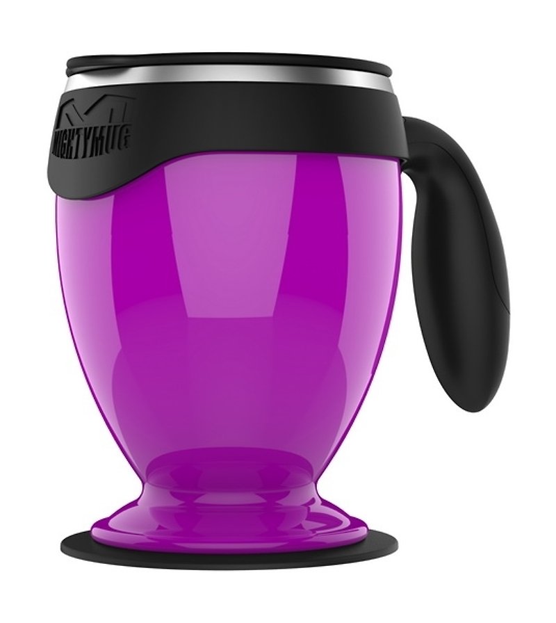 [Sucking the odds and not pouring the cup] Desktop double-layer covered mug - stainless steel Monarch Edition (purple) - Mugs - Other Metals Purple