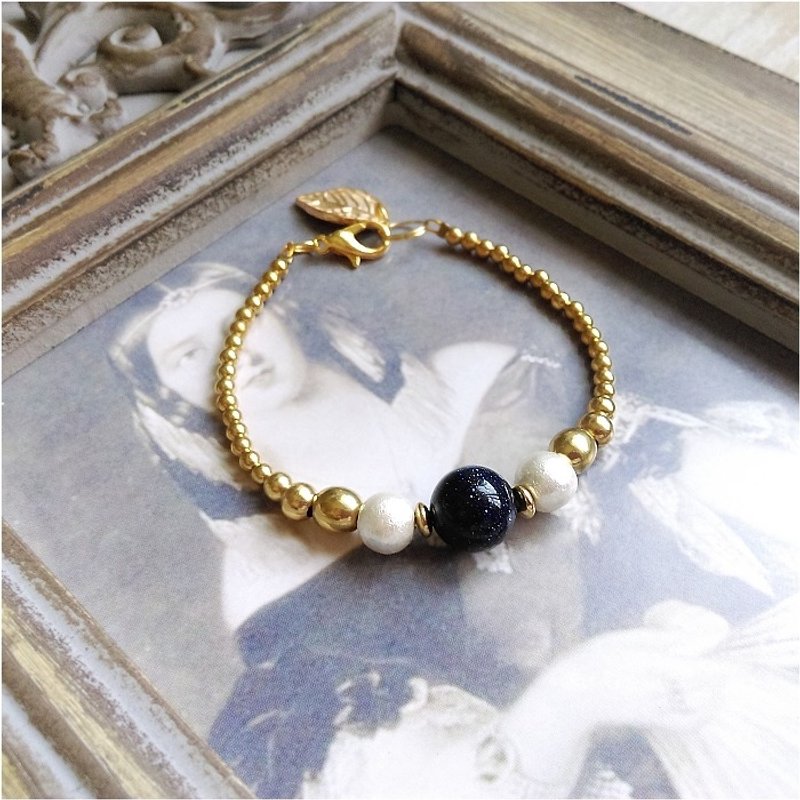 [Lansing sand. Star] Retro vintage. Brass chain - สร้อยข้อมือ - โลหะ สีทอง