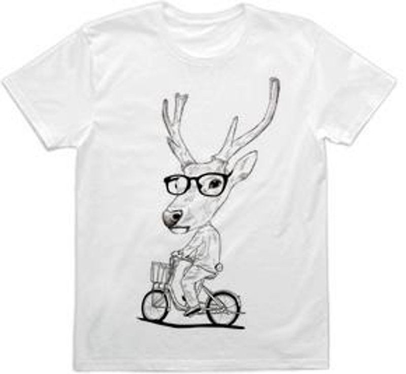 Deer　bicycle（4.0oz） - 女 T 恤 - 其他材質 