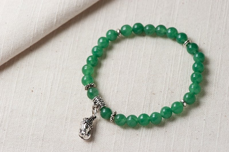 [Lucky] Woody'sHandmade. Brave Lucky bracelets - Green Aventurine. - Bracelets - Other Materials Green