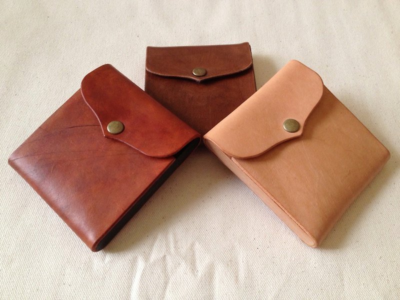 復古菸盒 皮革 零錢包 - Other - Genuine Leather Brown
