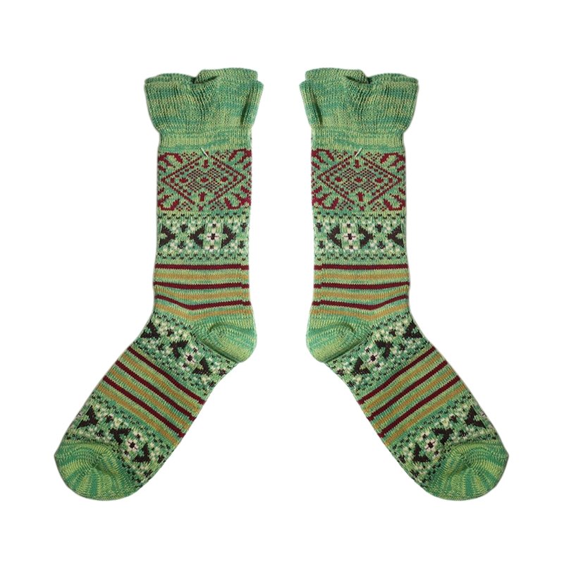 【3色】悠游自在跳踢踏! // 斑斕絢爛孔雀魚襪子 :::DAWN' make up your feet ::: - Socks - Cotton & Hemp Multicolor