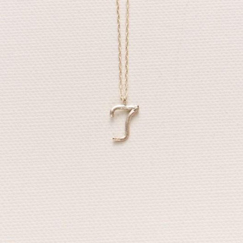 Twig Initial Blanche Initial Charm Necklace T - Necklaces - Other Metals Gold