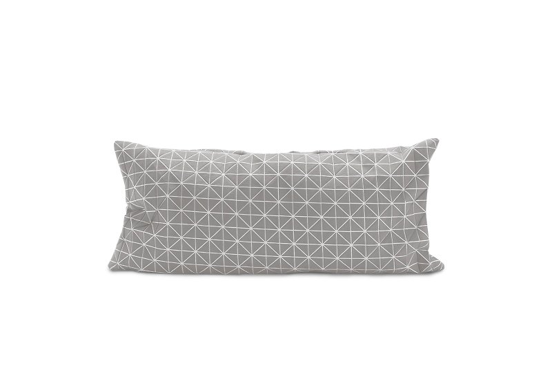 Geo Origami Throw Pillow Grey S - หมอน - ผ้าฝ้าย/ผ้าลินิน สีเทา