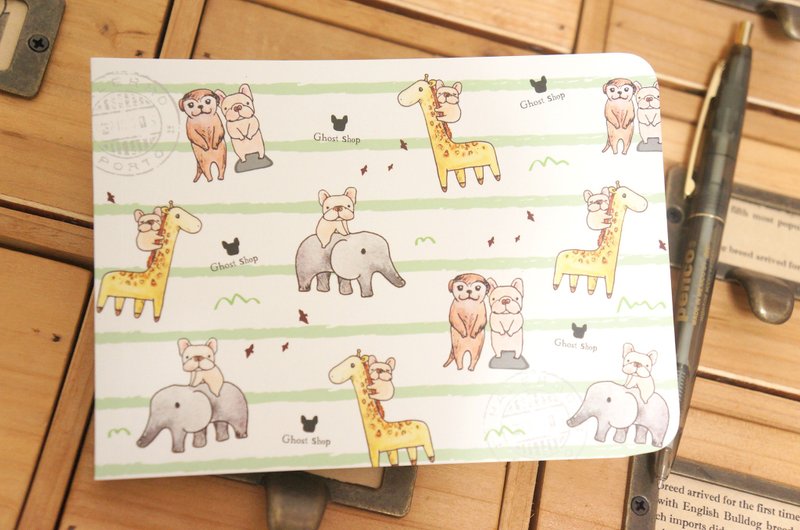 (Sold out) A6 Notebook - Animal friends - สมุดบันทึก/สมุดปฏิทิน - กระดาษ สีเขียว