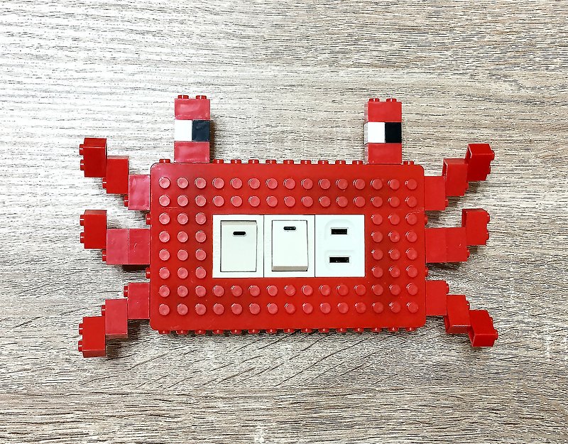 積木收納螃蟹造型組合包  限量供應 相容樂高LEGO - 居家收納/收納盒/收納用品 - 塑膠 紅色