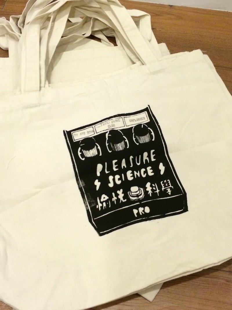 Pleasure Science Tote Bag - กระเป๋าแมสเซนเจอร์ - ผ้าฝ้าย/ผ้าลินิน ขาว
