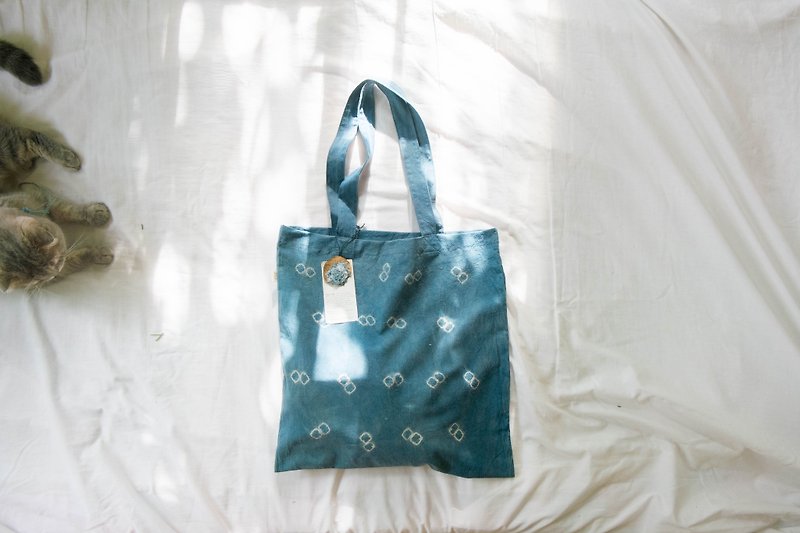 Endless rain 105 ::: ::: blue dye cotton bag system - Messenger Bags & Sling Bags - Cotton & Hemp Blue