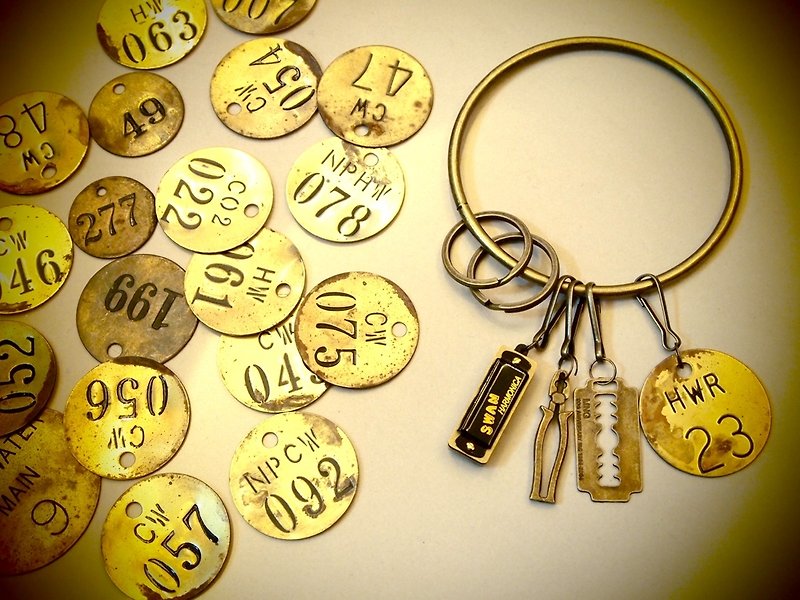 I am not afraid to go home late at night keychain + USA ancient bronze Limited models - Other - Other Metals Gold