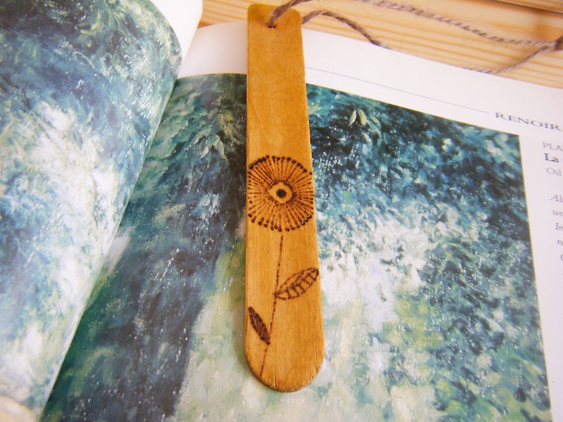 Word ink pause Bookmarks - dandelion - Bookmarks - Wood Gold