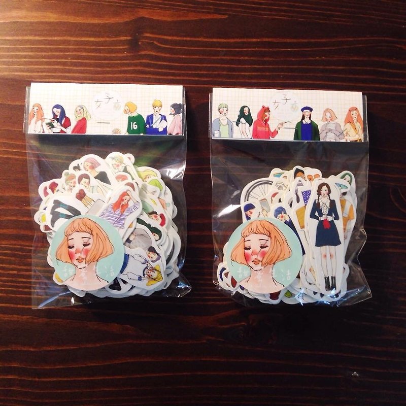 Limited 5 / 24-5 / 31 92 during the promotions girl into a full-Sticker second half - Stickers - Paper 