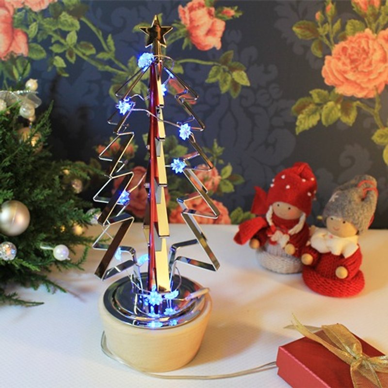 [Desk+1] Lights up the Christmas tree (with LED light / USB stand) - Items for Display - Other Metals Blue