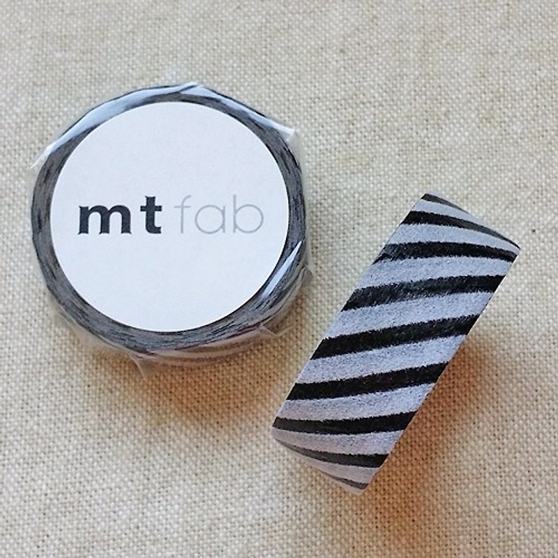 Mt and paper tape fab flocking series [twill black + gray (MTFL1P14)] - Washi Tape - Paper Black