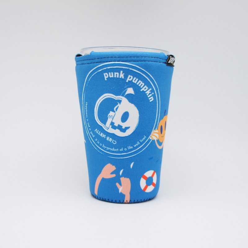 BLR 萬用杯架 可拆式 多用途 飲料杯套 PunkPumpkin 聯名款 WD14S - 飲料提袋/杯袋/杯套 - 其他材質 藍色