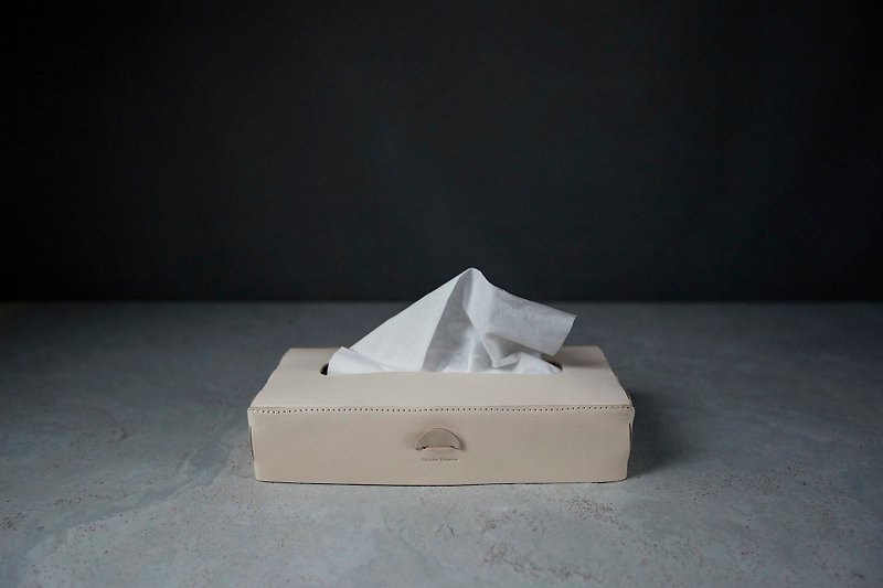 Hender Scheme 皮革面紙盒 Leather Tissue Box - その他 - 革 ゴールド